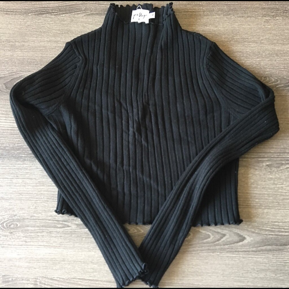 NWT Princess Polly Black Ribbed top